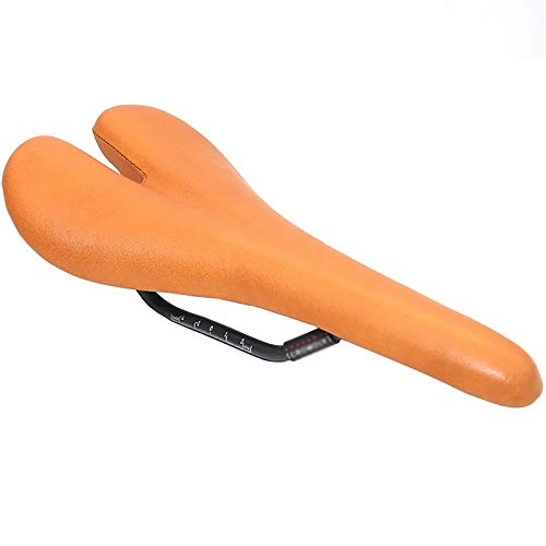 Mountain Bike Seat : MOMIN Bike Saddle Professional Breathable Cushion Bicycle Saddle Bicycle Riding Equipment Cushion Accessories Mountain Bike (Color : Orange, Size : 27.5x14cm)