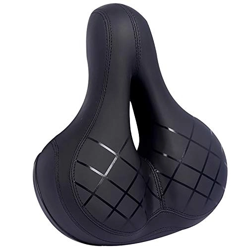 Mountain Bike Seat : MOMIN Bike Saddle Professional Comfortable PU Bicycle Seat Saddle Bicycle Saddle Hollow Bicycle Saddle Riding Accessories Mountain Bike (Color : Black, Size : 25x20x13cm)