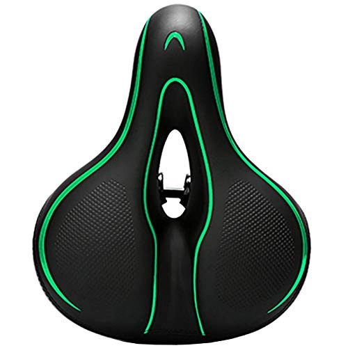 Mountain Bike Seat : MOMIN Bike Saddle Professional Mountain Bike Waterproof Bicycle Seat Riding Equipment Cushion for All Seasons Mountain Bike (Color : Green, Size : 24X10x18cm)