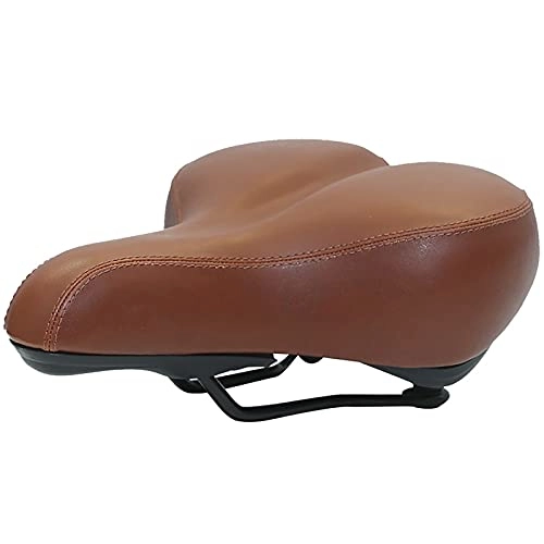 Mountain Bike Seat : MOMIN Bike Saddle Professional Seat Cushion Color Matching Saddle Electric Bike Waterproof Thickened Cushion Accessories Mountain Bike (Color : Brown, Size : 27x21cm)