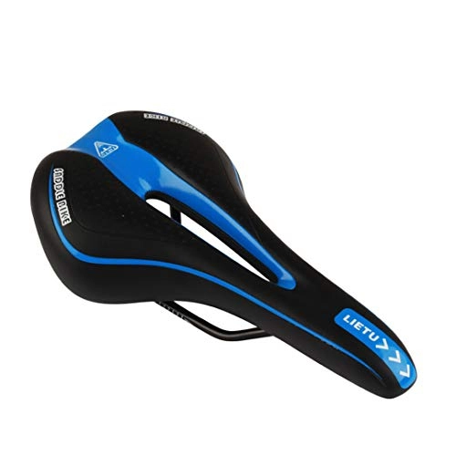 Mountain Bike Seat : Mountain Bicycle Cycling Silicone Skidproof Seat Silica Gel Cushion Soft Saddle BLUE