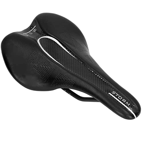 Mountain Bike Seat : Mountain Bike Saddle Microfiber Leather Ultralight Soft Mountain Bike Seat Cushion for Road Bicycle(Black), Oversized Comfort Bike Seat,