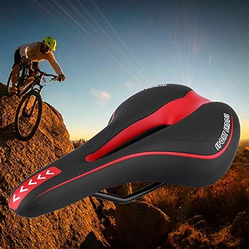 Mountain Bike Seat : Mountain Bike Saddles - SANWAN Bike Seat Cycle MTB Bicycle Cushion Sports Soft Cushions Gel Pad Seats (Red)