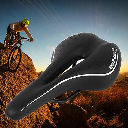 Mountain Bike Seat : Mountain Bike Saddles - SUNWAN Bike Seat Cycle MTB Bicycle Cushion Sports Soft Cushions Gel Pad Seats (Black)