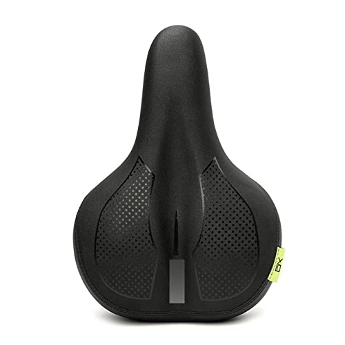 Mountain Bike Seat : Mountain Bike Seat for Men Women, Comfortable Bicycle Seat, With Memory Foam Dual Shock Absorbing Ball Replacement Soft Bike Saddle Cushion (Color : Black, Size : One Size)