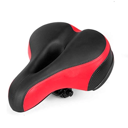 Mountain Bike Seat : Mountain bike soft and comfortable saddle Thickening widening riding cushion Hollow breathable bicycle accessories seat cushion 20 * 25cm, A