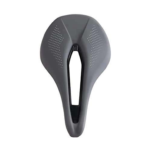 Mountain Bike Seat : MTB Bicycle Saddle For Mens Womens Comfortable Road Cycling Saddle Mountain Bike Racing Cushion Seat Riding Accesorios (Color : Gray)