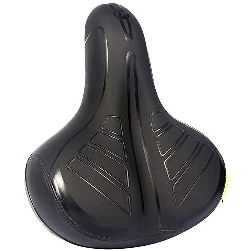 Mountain Bike Seat : MxZas Waterproof Bike Saddle Black Bicycle Saddle Soft Bicycle Saddle Riding Accessories for All Seasons Comfortable Replacement (Color : Black, Size : 24x13x20cm)