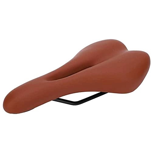 Mountain Bike Seat : MZUHI YFlifangting Comfortable Bicycle Saddle MTB Mountain Road Bike Seat Shock Proof Thicken Bike Saddle Soft Bike Cushion Fit For Outdoor Riding (Color : Thicken Brown)