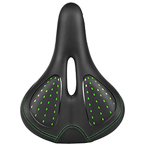 Mountain Bike Seat : NgMik Bike Seat Clamps Bicycle Seat Bicycle Cushion Bicycle Cushion Saddle Car Seat Accessories MTB Saddle (Color : Green, Size : 26x19cm)