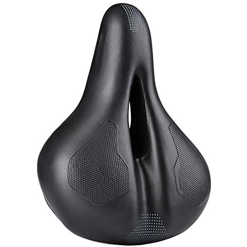 Mountain Bike Seat : NgMik Bike Seat Clamps Cycling Soft Cushion Cushion Hollow Mountain Bike Saddle Breathable Cushion MTB Saddle (Color : Black, Size : 20x26cm)