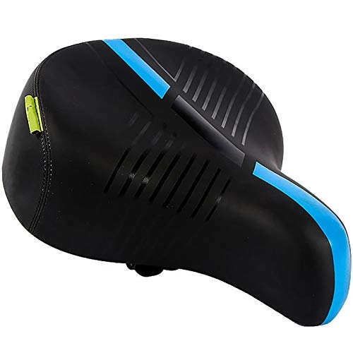 Mountain Bike Seat : NgMik Bike Seat Clamps Mountain Bike Saddle Comfortable and Bold Spring Bike Seat Classic Style MTB Saddle (Color : Blue, Size : 31X28x18cm)