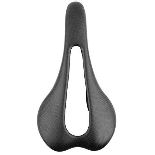 Mountain Bike Seat : OhhGo Carbon Fiber Bike Hollow Seat Saddle Replacement Cycling Accessory for Mountain Road Bicycle