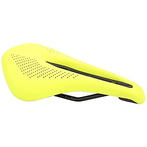 Mountain Bike Seat : OKAT Mountain Bike Saddle Cover, Bike Cover Wide Tail Wing Design Comfortable and Breathable for Mountain Bike for Fits Most Bicycle Seats(Yellow black dots)