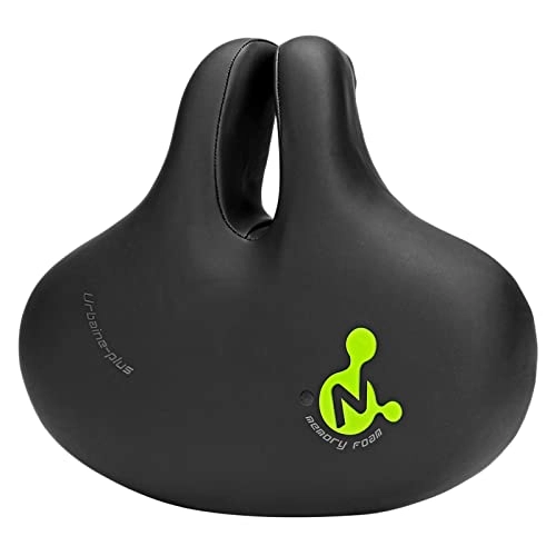 Mountain Bike Seat : ORTUH Bicycle Seat Cover Comfortable Soft Memory Foam Bicycle Saddle Cushion with Double Rail Hollow Design Waterproof Bicycle Seat Cover Pad with Shock Absorption for Mountain Road Outdoor Bicycle