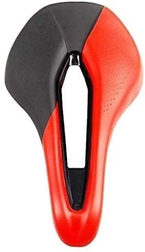 Mountain Bike Seat : OUSIKA Bike Seat for Men and Women Bicycle Seat Mountain Bike Saddle Comfortable Cycling Saddle Saddles Mountain Bike Racing Saddle Pu Breathable Soft Seat Cushion Bicycle (Color : Rot)