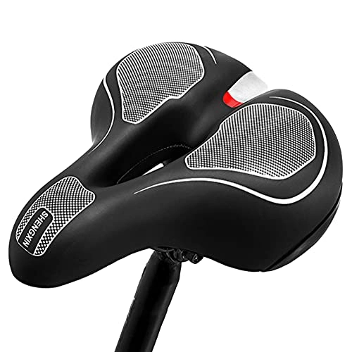 Mountain Bike Seat : Oversized Comfort Shock Absorbing Bike Seat, Women Men Replacement Bicycle seat, Common Dimension Breathable Waterproof Bike Saddle for for BMX, MTB, Bicycle saddle