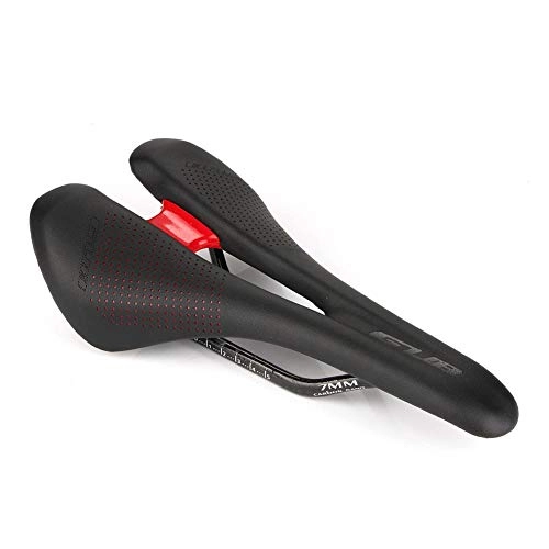 Mountain Bike Seat : Perfeclan Comfortable Leather Bike Seat, Waterproof Bicycle Saddle with Central Relief Zone and Vent Holes for Mountain Bikes, Road Bikes, Men and Women