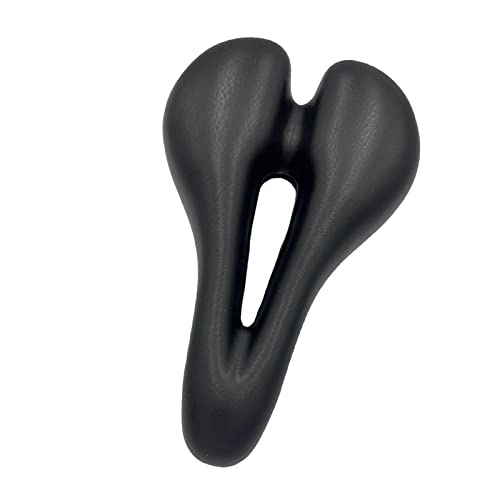 Mountain Bike Seat : Perfeclan Hollow Mountain Bike Seat Comfort Waterproof Breathable PU Leather Replacement Bicycle Saddle for Cycling Outdoor Bikes Road Bikes Men Women