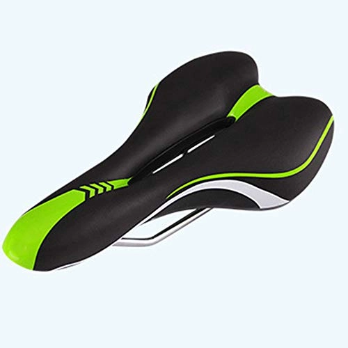 Mountain Bike Seat : Pessica Bicycle comfortable thickened saddle Mountain bike PU leather seat saddle Hollow ventilation and breathable bicycle seat 280 * 140mm, D