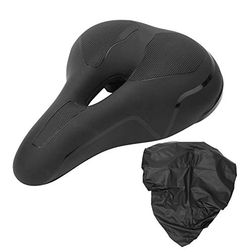 Mountain Bike Seat : Pilipane 10.2 X 7.5in Bicycle Seat Cushion, Mountain Bike Saddle, Soft and Comfortable Bicycle Saddle, Thickened and Ergonomic Bike Seat Cushion with Rain Cover, Bike Seat for Men Women