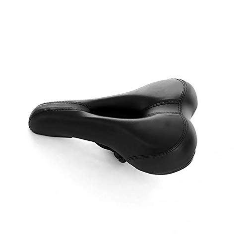 Mountain Bike Seat : PPLAS Comfortable Bicycle Saddle Shock Absorber Mountain Bike Bicycle Bike Seat Cushion Solid Bike Mountain Bike Seat Cushion Riding bicycle seats comfort men (Color : Black)