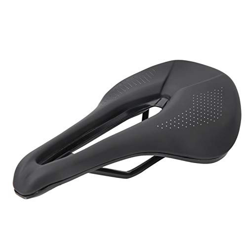 Mountain Bike Seat : PU Black Road Mountain Bike Bicycle Soft Hollow Cycling Saddle Cushion Pad High robustness wear-resistant High durability for Home Entertainment