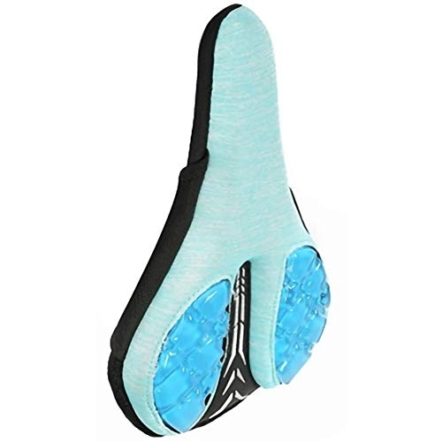 Mountain Bike Seat : PUJUFANG-PHONE CASE Bicycle Seat Cushion Silicone Seat Cushion Mountain Bike Silicone Soft Seat Cushion Bicycle Equipment Riding Accessories (Color : Blue)