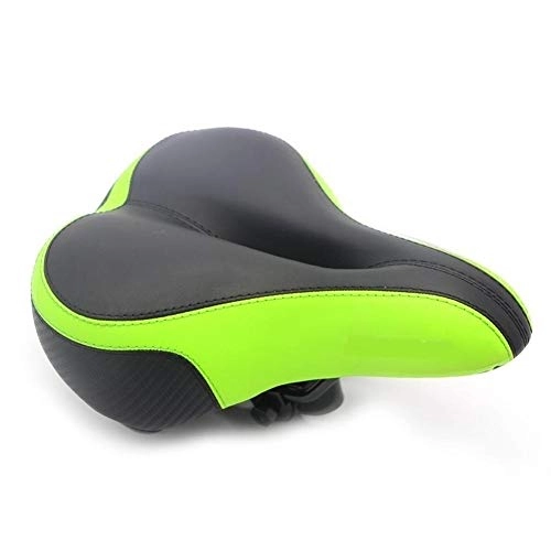 Mountain Bike Seat : PUJUFANG-PHONE CASE Soft And Comfortable Breathable Artificial Imitation Leather Mountain Bike Seat Cushion Bicycle Seat (Color : Green)
