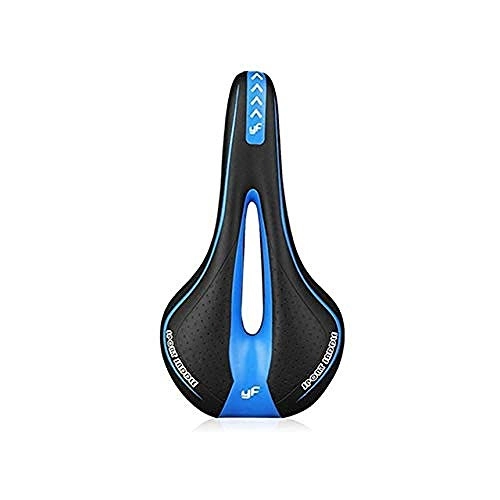 Mountain Bike Seat : pyongjie Mountain Bike Saddle Silicone Extra Soft Bicycle Mtb Saddle Cushion Bicycle Hollow Saddle Cycling Road Mountain Bike Seat Bicycle Accessories Black Blue-White_Yellow