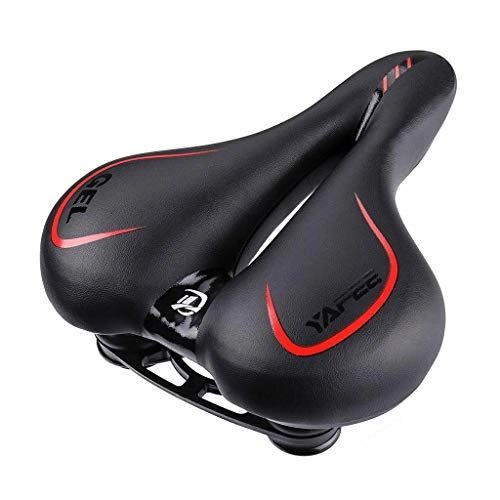 Mountain Bike Seat : QAZWSXD Gel Bike Seat Bicycle Saddle - Comfort Cycle Saddle Wide Cushion Pad Waterproof For Women Men - Fits MTB Mountain Bike / Road Bike / Spinning Exercise Bikes