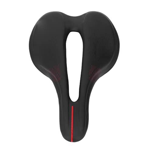 Mountain Bike Seat : Qinlorgo Saddle Comfortable Shock Absorption Mountain Bike Saddle For Inclined Head 100kg Weight Bear For Riding Black Red