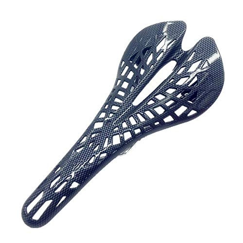 Mountain Bike Seat : Qiutianchen Bicycle Seat Mountain Bike Road Bike Bicycle Hollow Saddle Seat Cushion Web Carbon Fiber Pattern Saddle Seat Cushion for Mountain Bike Road Bike