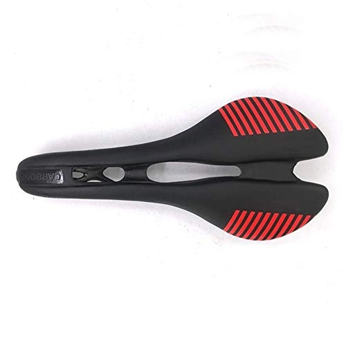 Mountain Bike Seat : QSCTYG Bicycle Seat Bicycle Carbon Saddle Mtb Comfort Full Carbon Fiber Bike Seat Accessories Spare Parts For Bicycle Saddle bicycle saddle (Color : Red line)