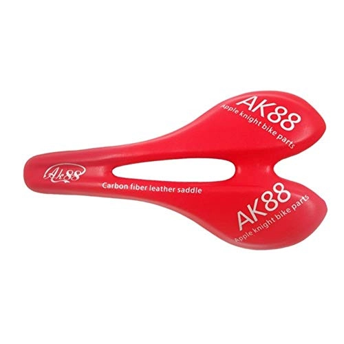 Mountain Bike Seat : QSCTYG Bicycle Seat Carbon Fiber Bicycle Saddle Mtb Mountain Bike Seat Men Women Full Carbon Road Bike Saddle Wide Race Cycling Bike Seat Parts bicycle saddle (Color : Red)