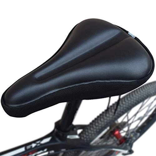 Mountain Bike Seat : QSCTYG Bicycle Seat Mountain Bike Seat Cover Comfortable Thick Bicycle Saddle Seat Cover Cycling Gel Pad Riding bicycle saddle (Color : Black)