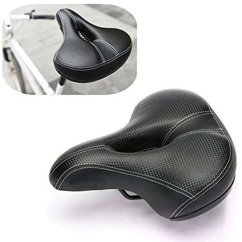 Mountain Bike Seat : QSCTYG Bicycle Seat Soft Bicycle Saddle Thicken Wide Big Bum Bicycle Saddles Bicycle Seat Cycling Saddle MTB Mountain Road Bike Bicycle Accessories bicycle saddle (Color : Natural, Size : One size)