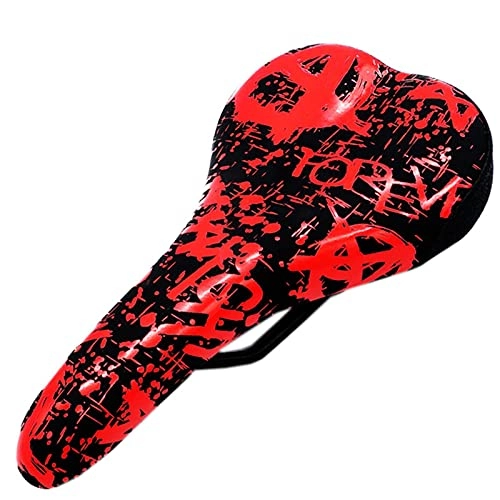 Mountain Bike Seat : Renywosi 1PCS Bicycle Seat, Bicycle Soft Saddle, Mountain Bike Non-slip Cushion, Cycling Supplies, Suitable For Cycling Enthusiasts, Red Thickened