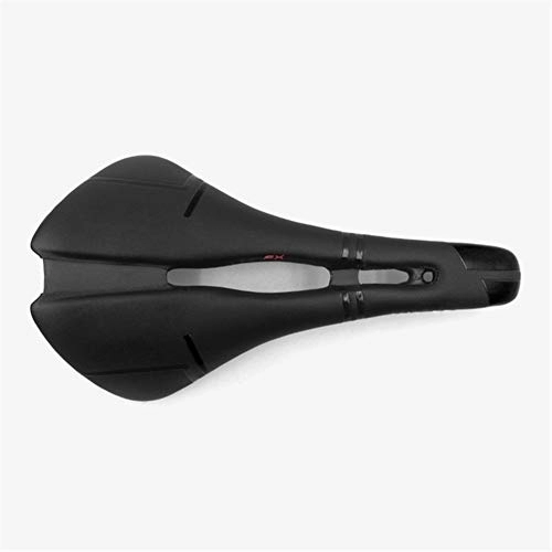 Mountain Bike Seat : RETHPA Bike Saddle, Mountain Bike Seat Adult Bike Seat Carbon Fiber Bicycle Saddle Wide Full Carbon Open Saddle Mtb Road Cycling Bike Sead Spare Parts (Color : All black)