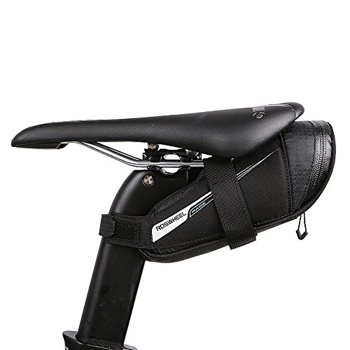 Mountain Bike Seat : Roswheel Bike Seat Saddle Pannier Storage Bag Professional Road Bike Bag Bike Saddle Bag Bicycle Seat Storage Bags, 0.6L