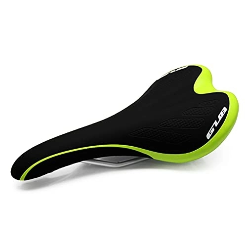 Mountain Bike Seat : SAHFV Bicycle Saddles PU Leather Mountain Road Bike Cycling Seat Cushions Mountain Bike Seat Bicycle Accessories (Color : Green)