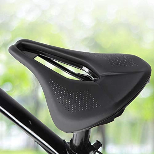 Mountain Bike Seat : SALUTUYA Cycling Saddle Cushion Pad Seat Comfortable PU Black Road Mountain Bike Bicycle Soft Hollow, Suitable for Road Bike, Mountain Bike