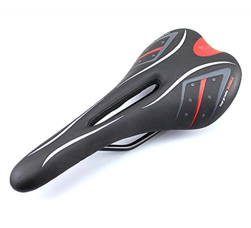 Mountain Bike Seat : SaySure - MTB Mountain Bike Bicycle Cycling Hollow Saddle Seat Pad Black - UK-BG-SPT-000204