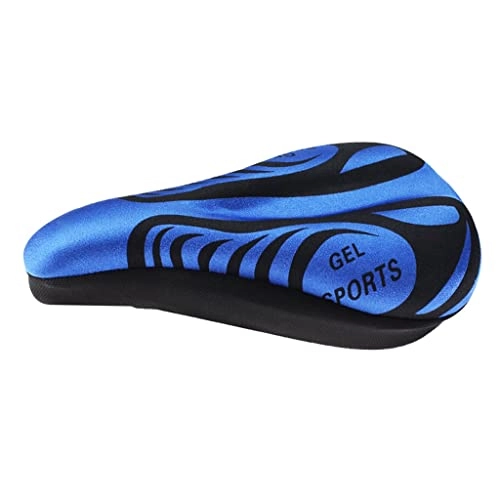 Mountain Bike Seat : seat cover Mountain Bike Bicycle Seat Cushion Saddle Thickened Outdoor Cycling (Color : Blue, Size : 11.02 * 6.5inch)