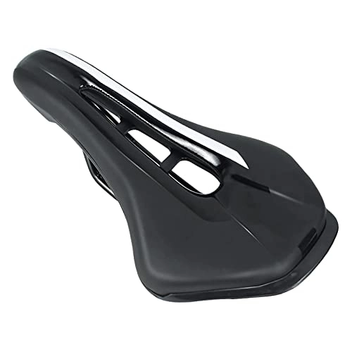 Mountain Bike Seat : SFSHP Cycling Hollow Cushion, Mountain Bike Saddle Folding Seat Bag, Widened Silicone Padding Comfort, Black