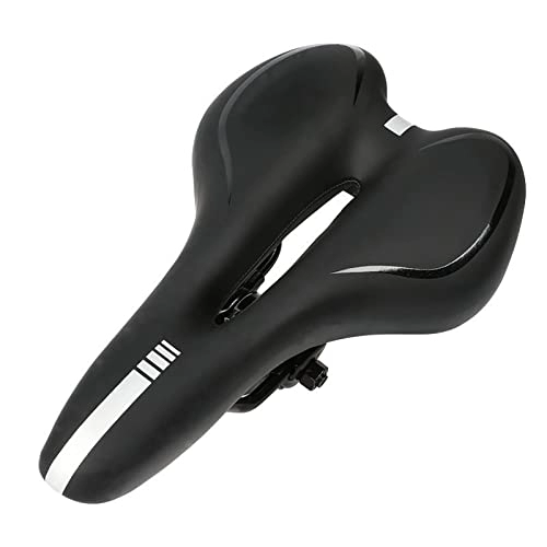 Mountain Bike Seat : SFSHP Mountain Bike Bicycle Seat, Silicone Comfort Saddle, Cycling Equipment Accessories, Black