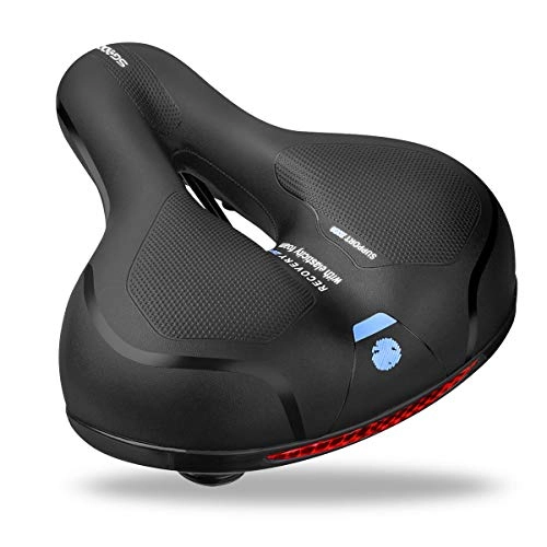 Mountain Bike Seat : SGODDE Bicycle Saddle, Gel Bicycle Saddle, Hollow Ergonomic Bicycle Seat, Artificial Grease MTB Road Bike Sprung Touring Saddle Men Women Black