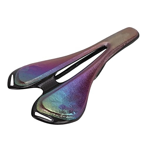 Mountain Bike Seat : Shanrya Road Bike Cushion 3K Deformation Resistant Mountain Bike Saddle For Cycling Colorful