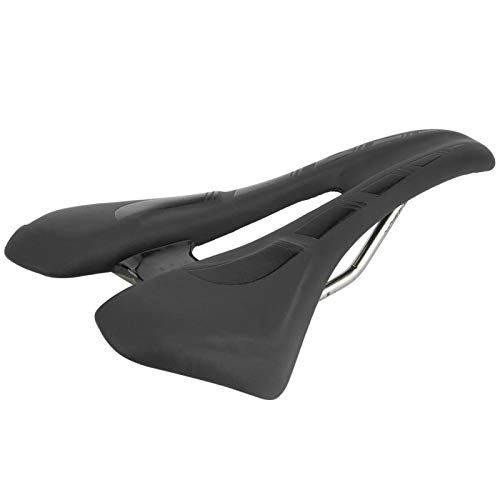 Mountain Bike Seat : Shipenophy exquisite workmanship durable Ergonomic Mountain Bicycle Hollow Saddle Seat Bike Cushion Cover Cycling Accessory for Training Competition for trail riding(black)