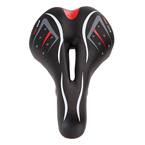 Mountain Bike Seat : Shock-Proof Hollow Road Breathable PVC Leather Soft Sponge Mountain Bike Front Seat Accessories